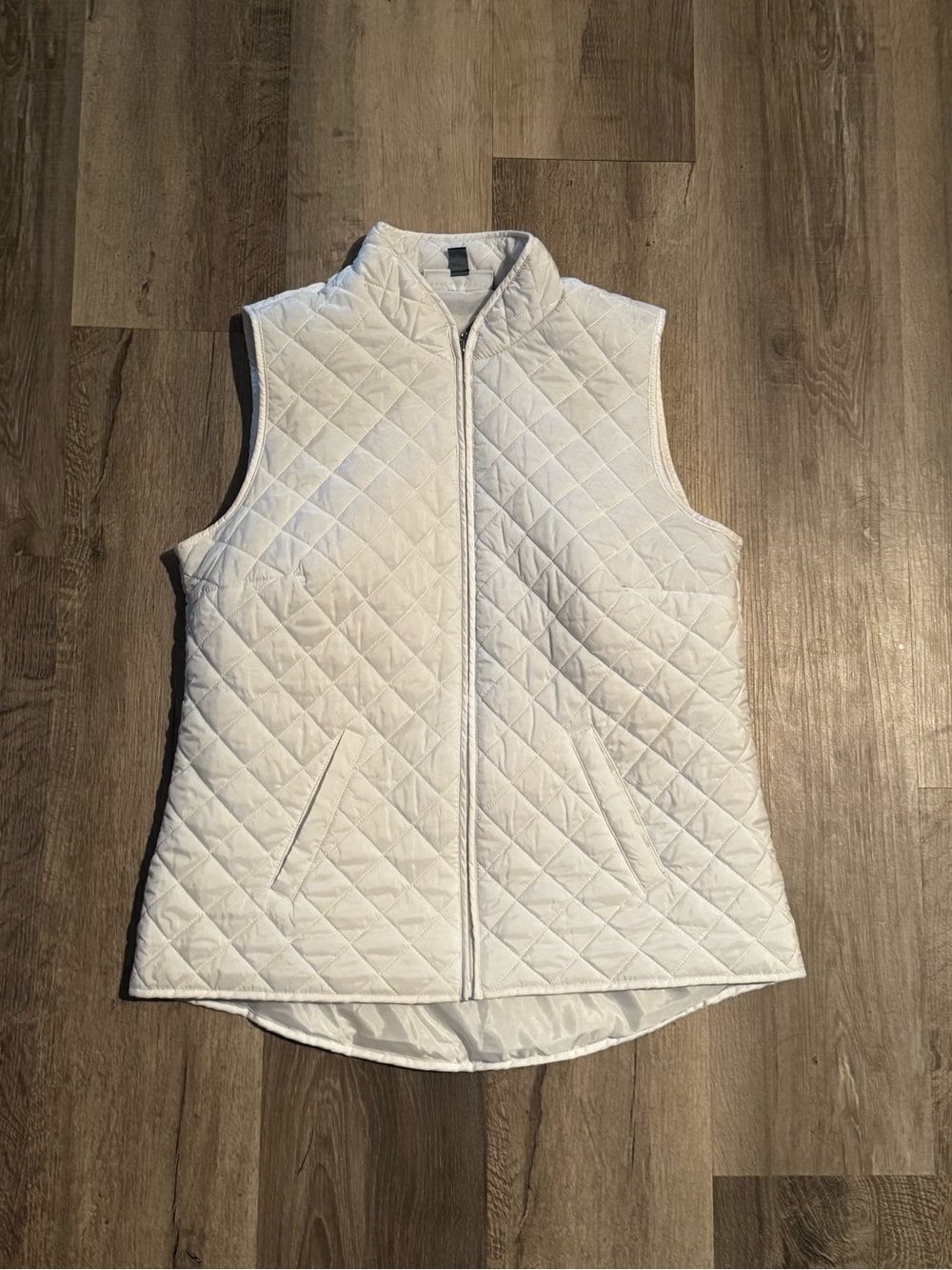 Karen Scott Sport Women’s Quilted White Sleeveless Vest